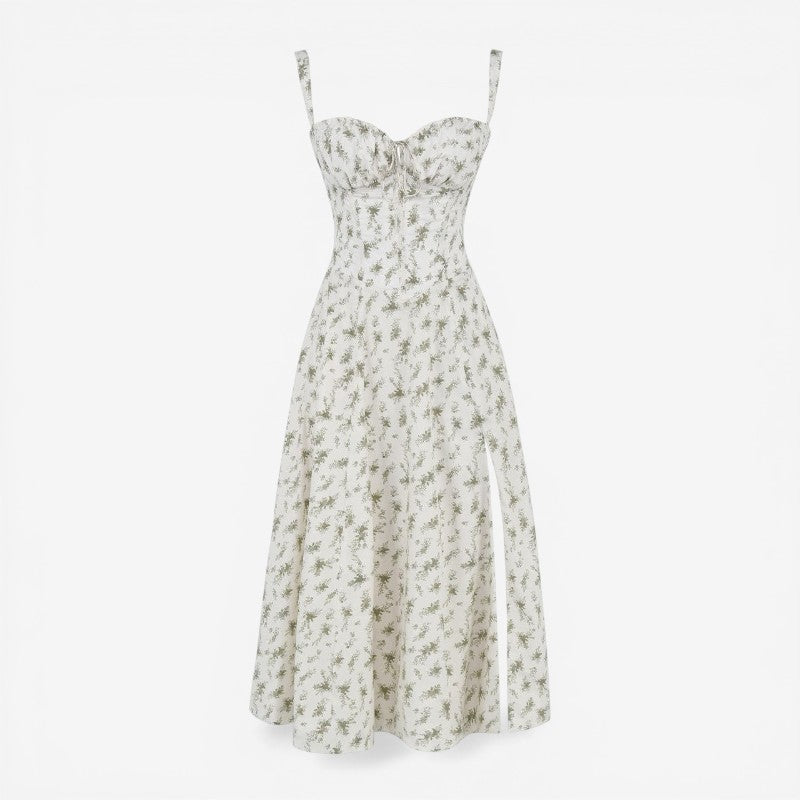 Square Neck Sleeveless Midi Dress