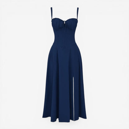Square Neck Sleeveless Midi Dress