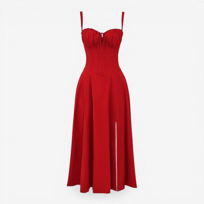Square Neck Sleeveless Midi Dress