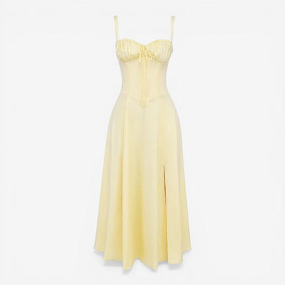 Square Neck Sleeveless Midi Dress