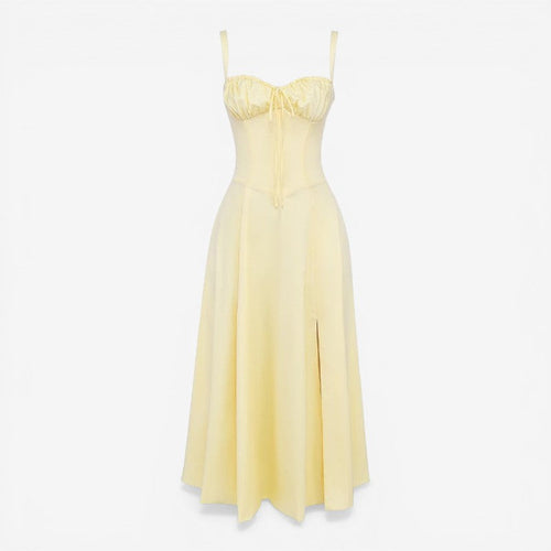 Square Neck Sleeveless Midi Dress