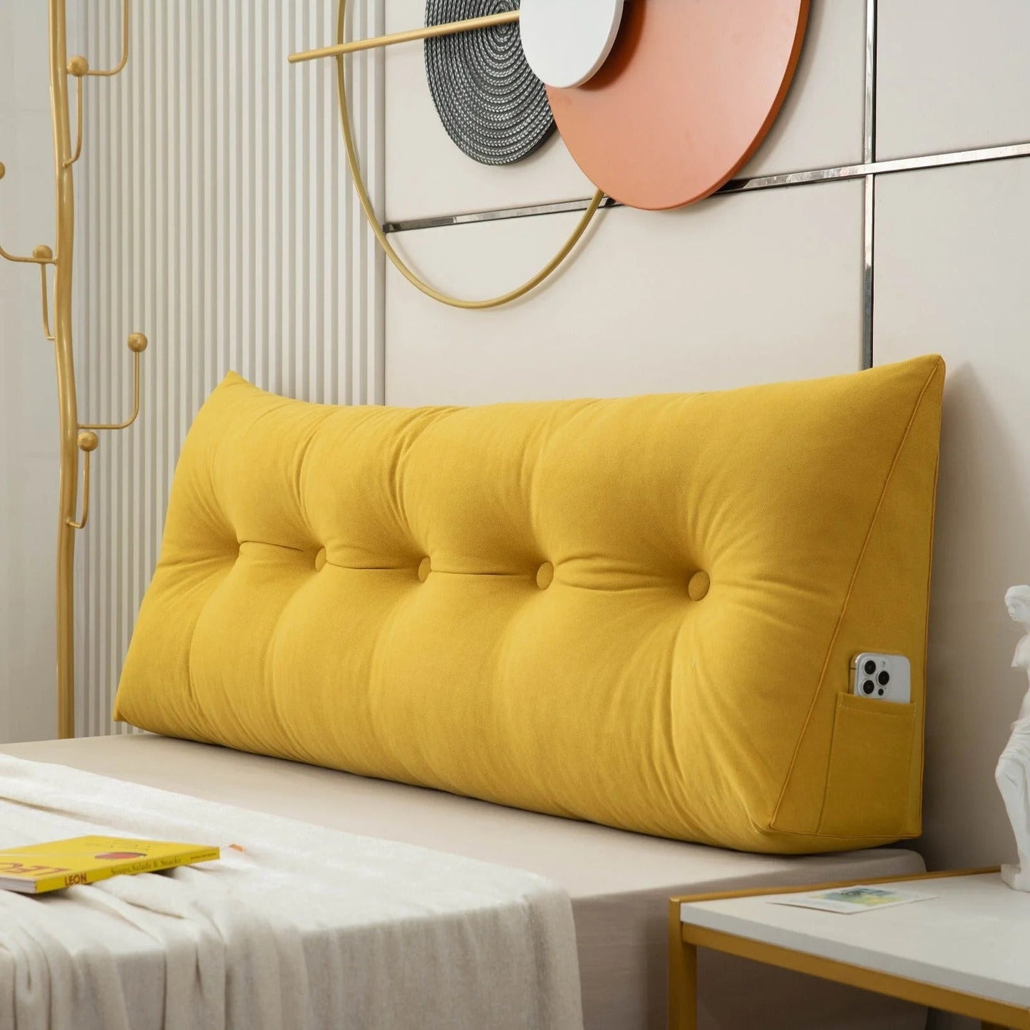 Oreiller ergonomique en forme de coin pour le soutien du dos avec housse amovible – Plusieurs tailles disponibles | Coussin confort premium Royaume-Uni