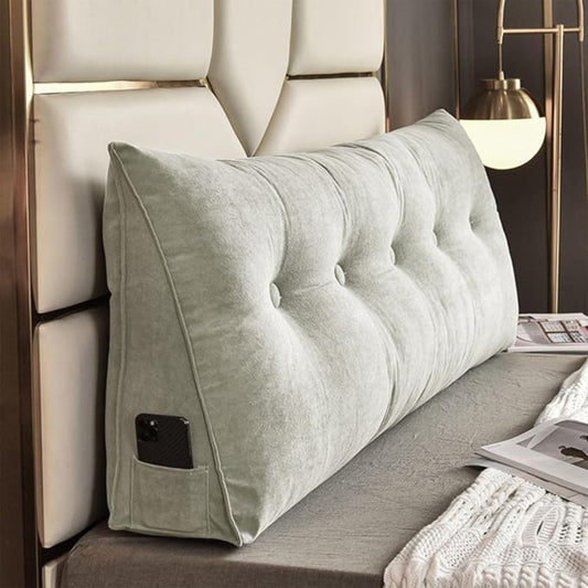 Luxury Triangle Wedge Cushion for Bed & Sofa | Back Support & Reading Pillow UK