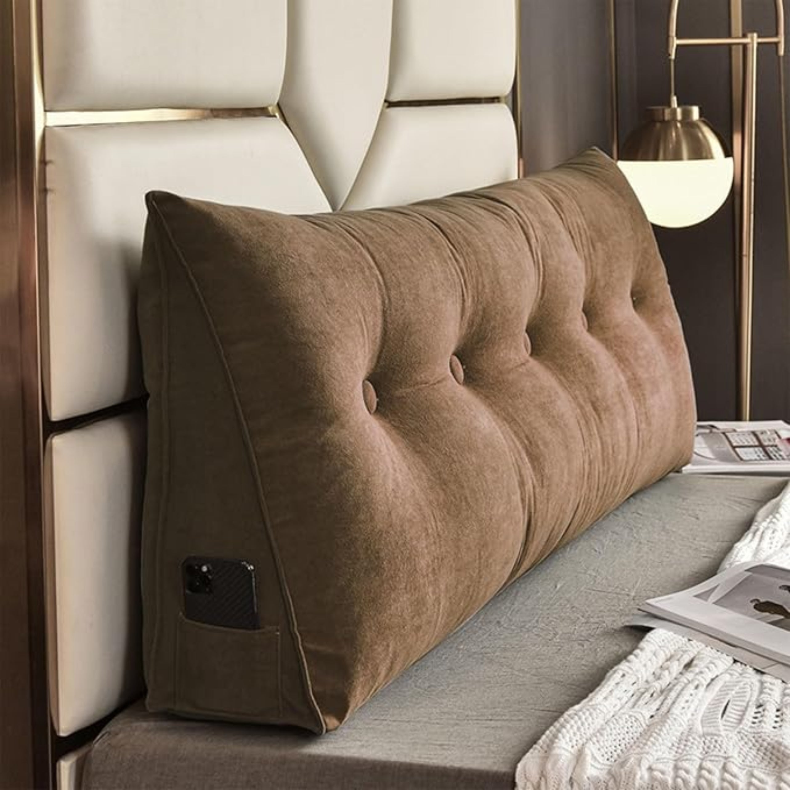 Luxury Triangle Wedge Cushion for Bed & Sofa | Back Support & Reading Pillow UK