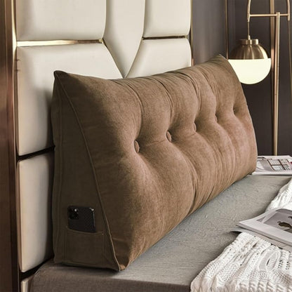 Coussin triangulaire de luxe pour lit et canapé | Coussin de soutien lombaire et de lecture (Royaume-Uni)