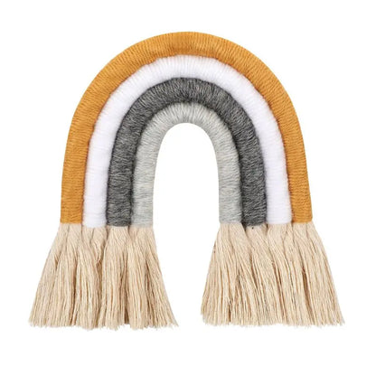 Makramee Regenbogen Wandbehang – Boho Kinderzimmer Dekor