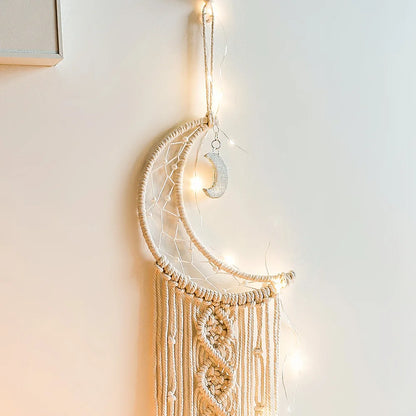 Makramee Traumfänger Boho Wohnkultur Mond Stern Dekoration Makramee Wandbehang Baby Nordic Zimmer Schlafzimmer Kinderkrippe Wohnzimmer Traumfänger