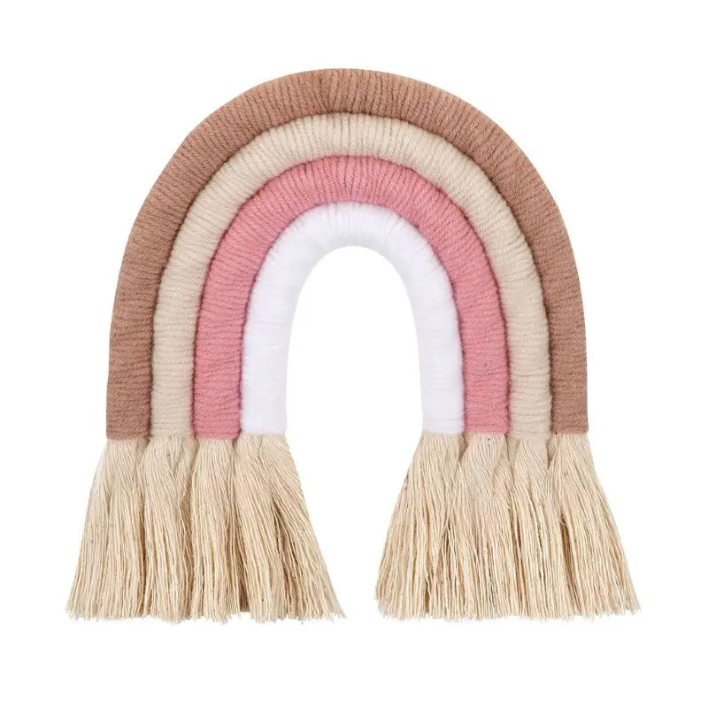 Makramee Regenbogen Wandbehang – Boho Kinderzimmer Dekor