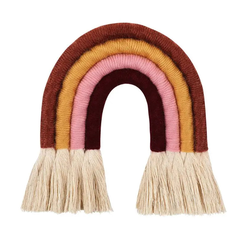 Makramee Regenbogen Wandbehang – Boho Kinderzimmer Dekor