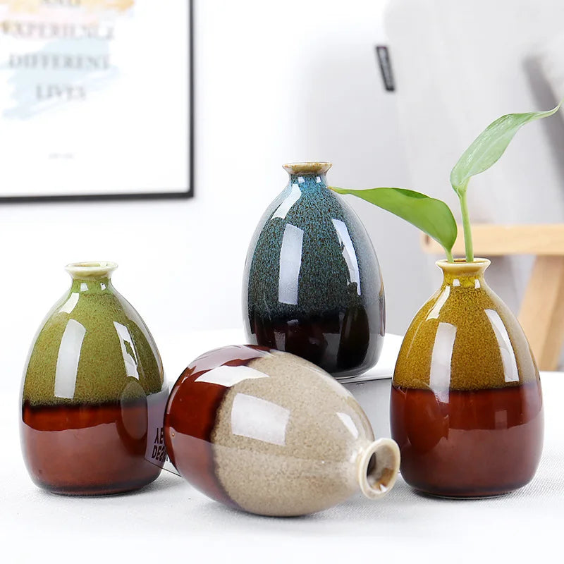 Mini Boho Glasiertes Keramikvase
