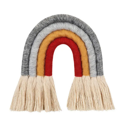 Makramee Regenbogen Wandbehang – Boho Kinderzimmer Dekor