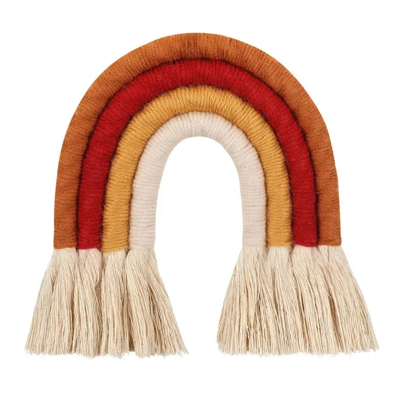 Makramee Regenbogen Wandbehang – Boho Kinderzimmer Dekor