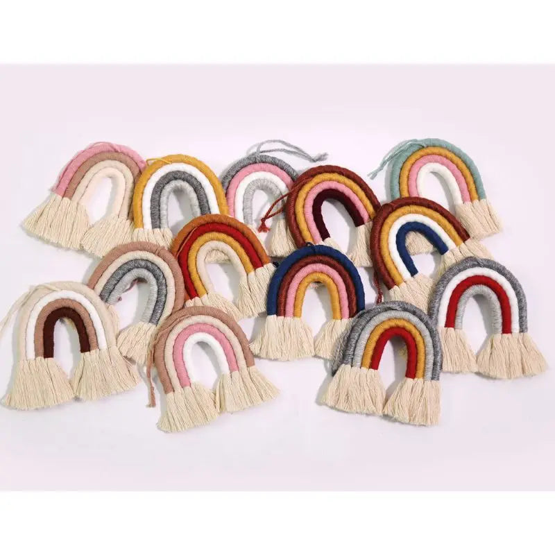 Makramee Regenbogen Wandbehang – Boho Kinderzimmer Dekor
