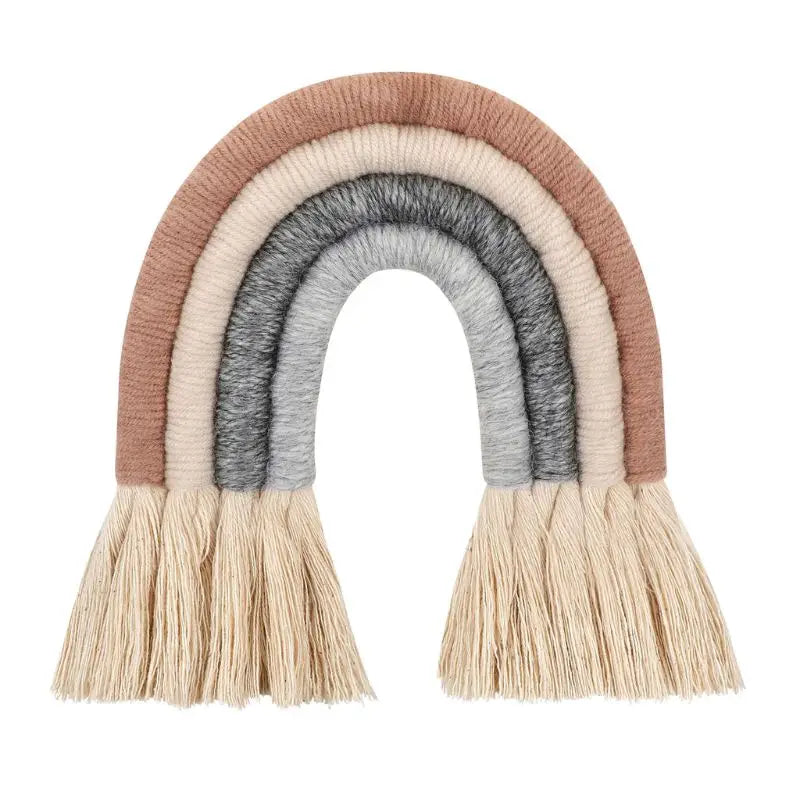 Makramee Regenbogen Wandbehang – Boho Kinderzimmer Dekor
