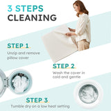 Inclined Wedge Support Pillow for Back Pain Relief – Cooling Gel Memory Foam with Removable Cover and Built-in Storage Pockets | Premium Comfort Cushion UK