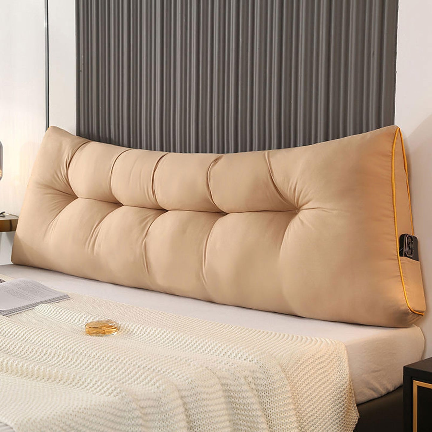 Coussin triangulaire de luxe pour lit et canapé | Coussin de soutien lombaire et de lecture (Royaume-Uni)