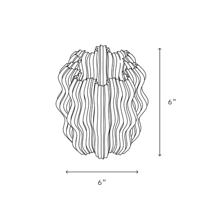 Lampe de table sans fil Mini Wavy – Lampe de chevet élégante, éclairage d'appoint sculptural pour petits espaces | Produit haut de gamme pour la maison et le bien-être (Royaume-Uni)