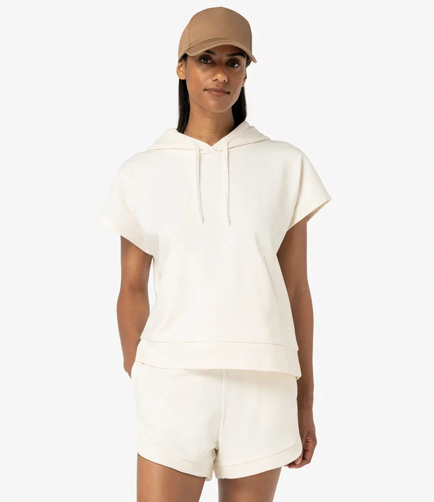 Organic Sleeveless Hooded Sweatshirt: Womens