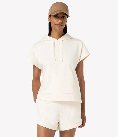 Organic Sleeveless Hooded Sweatshirt: Womens