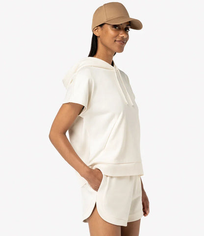 Organic Sleeveless Hooded Sweatshirt: Womens