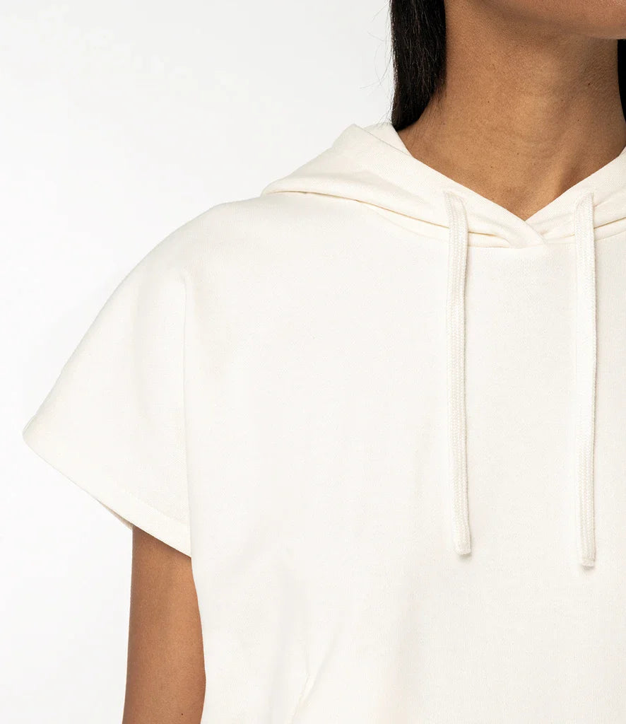 Organic Sleeveless Hooded Sweatshirt: Womens