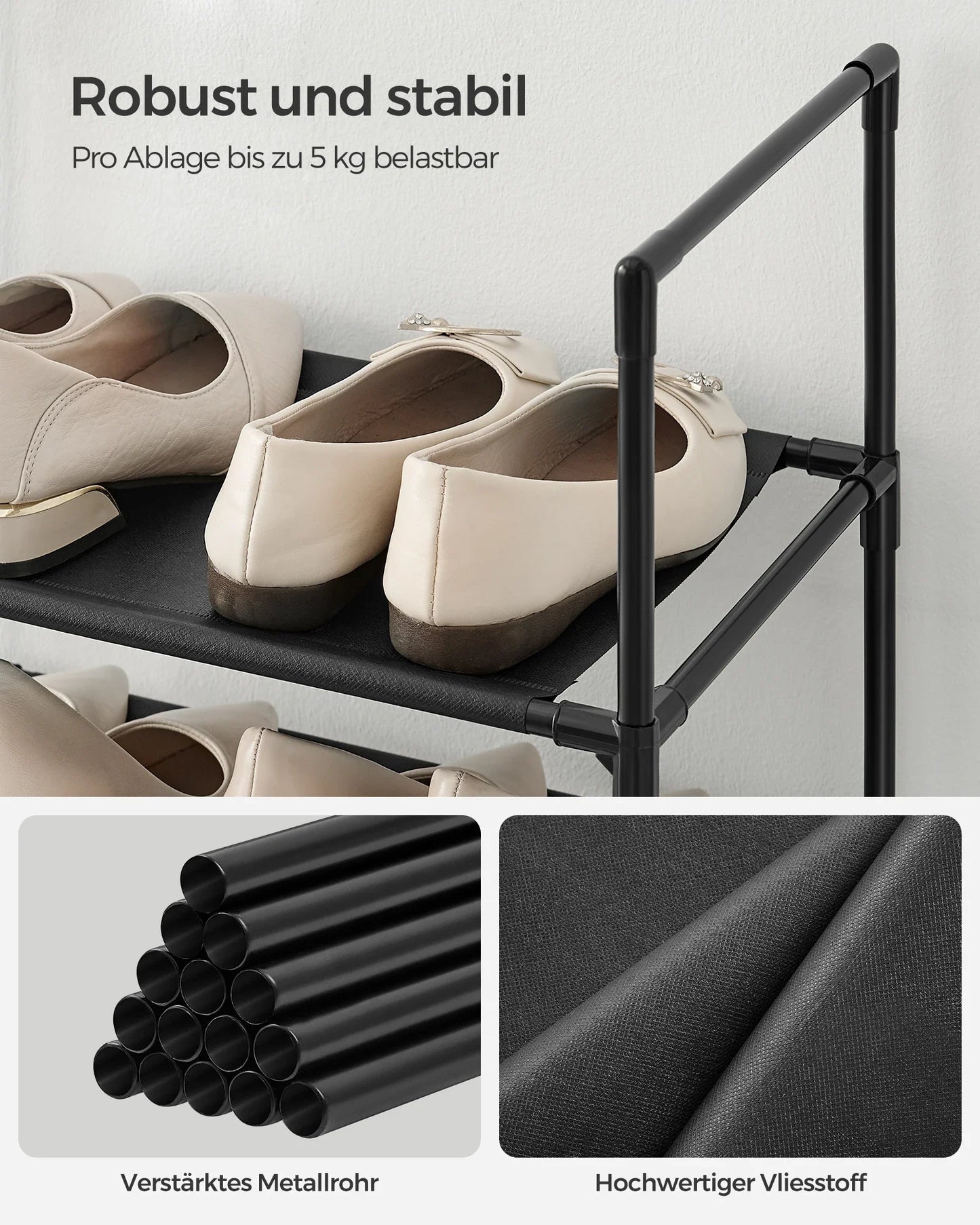 Metal Shoe Cabinet | Slim Shoe Rack | Space-Saving Shoe Storage | SteelLine