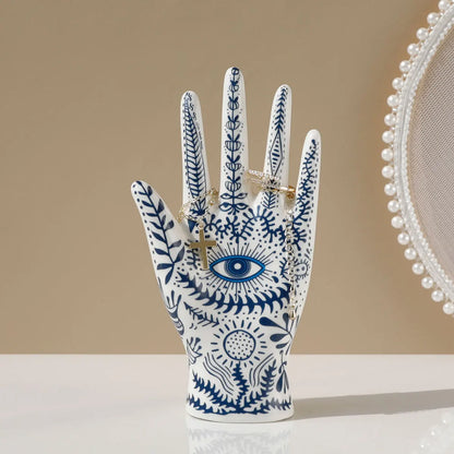 Keramischer böser Blick Hand Schmuckhalter