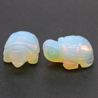 Mini Naturstein Schildkröte Figur – Handgefertigtes Kristalltier für Chakra-Heilung & Boho Wohnkultur