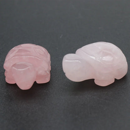 Mini Naturstein Schildkröte Figur – Handgefertigtes Kristalltier für Chakra-Heilung & Boho Wohnkultur