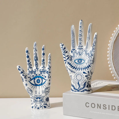 Keramischer böser Blick Hand Schmuckhalter