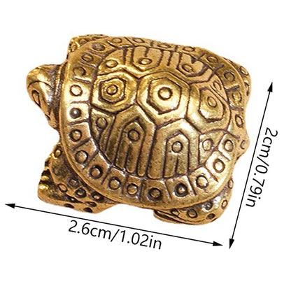 1Pc Antik Aussehende Solide Messing Schildkröte Ornament Tier Skulptur Home Office Schreibtisch Dekorative Wohnkultur Boho