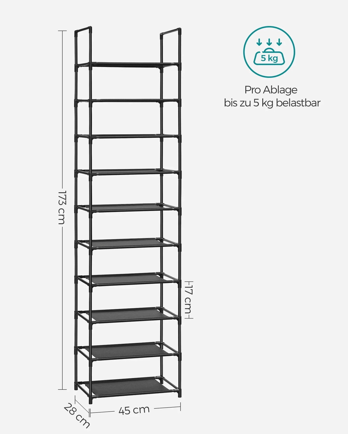 Metal Shoe Cabinet | Slim Shoe Rack | Space-Saving Shoe Storage | SteelLine