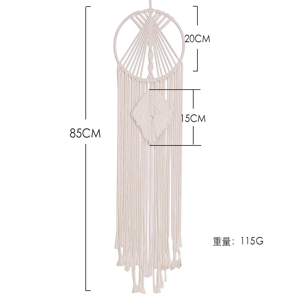 Makramee Traumfänger Boho Wohnkultur Mond Stern Dekoration Makramee Wandbehang Baby Nordic Zimmer Schlafzimmer Kinderkrippe Wohnzimmer Traumfänger