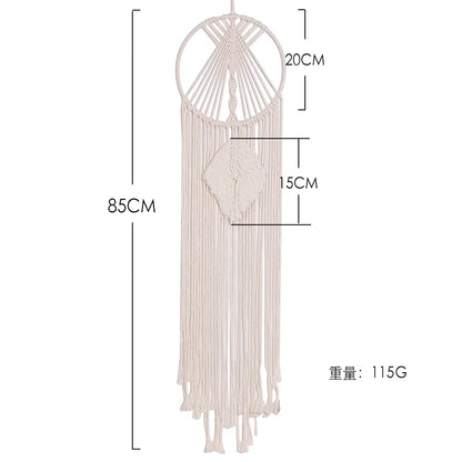 Makramee Traumfänger Boho Wohnkultur Mond Stern Dekoration Makramee Wandbehang Baby Nordic Zimmer Schlafzimmer Kinderkrippe Wohnzimmer Traumfänger