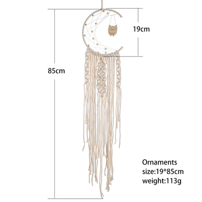 Makramee Traumfänger Boho Wohnkultur Mond Stern Dekoration Makramee Wandbehang Baby Nordic Zimmer Schlafzimmer Kinderkrippe Wohnzimmer Traumfänger