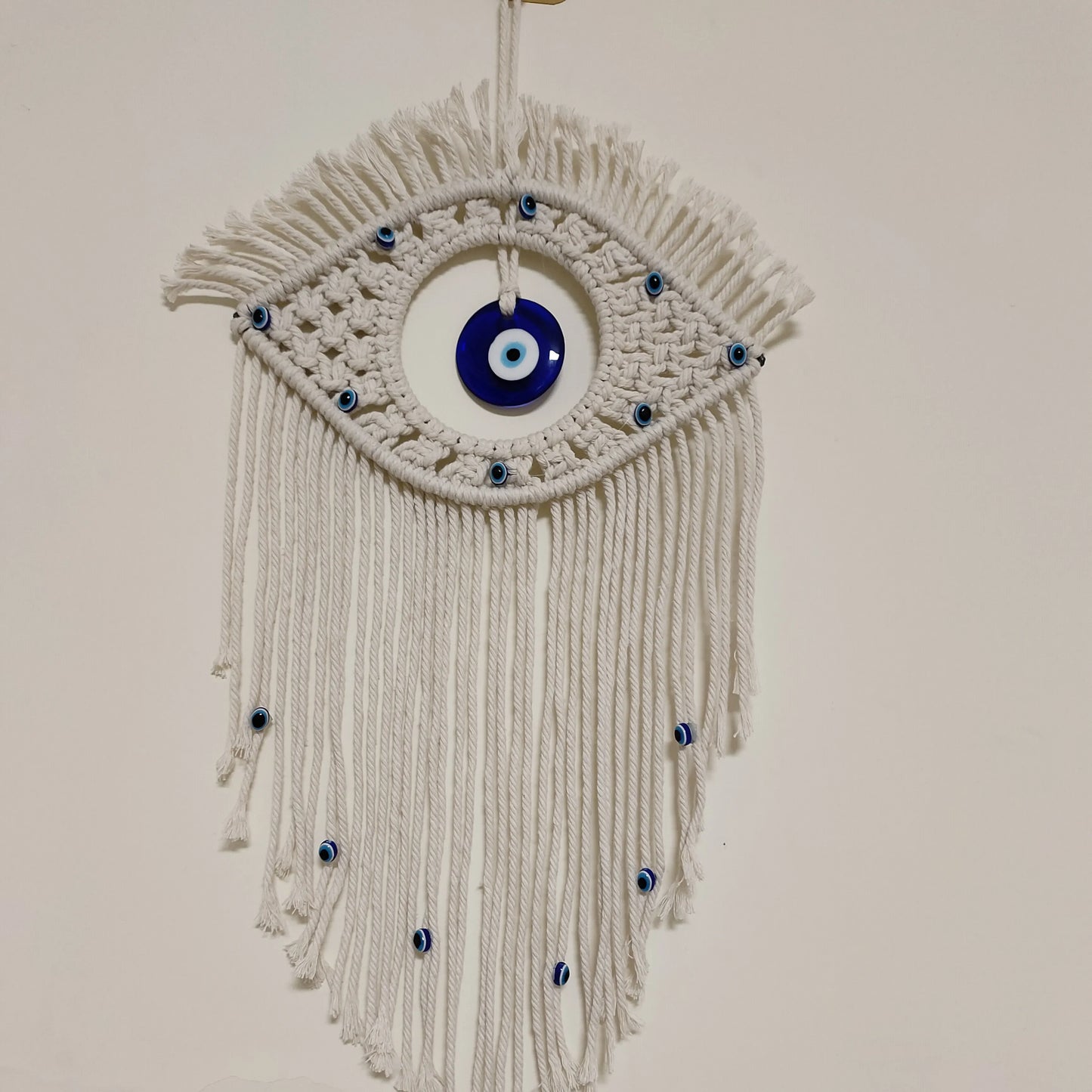 🧿 Evil Eye Makramee Wandbehang – Handgemachter Boho Wohnkultur Wandteppich