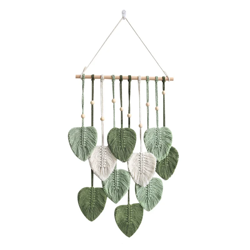 Handgewebter Makramee-Blatt-Wandbehang