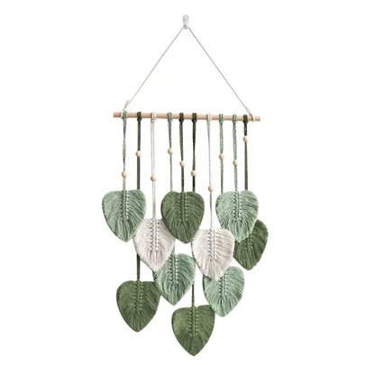 Handgewebter Makramee-Blatt-Wandbehang