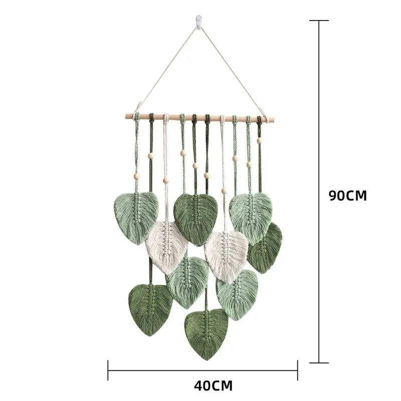 Handgewebter Makramee-Blatt-Wandbehang