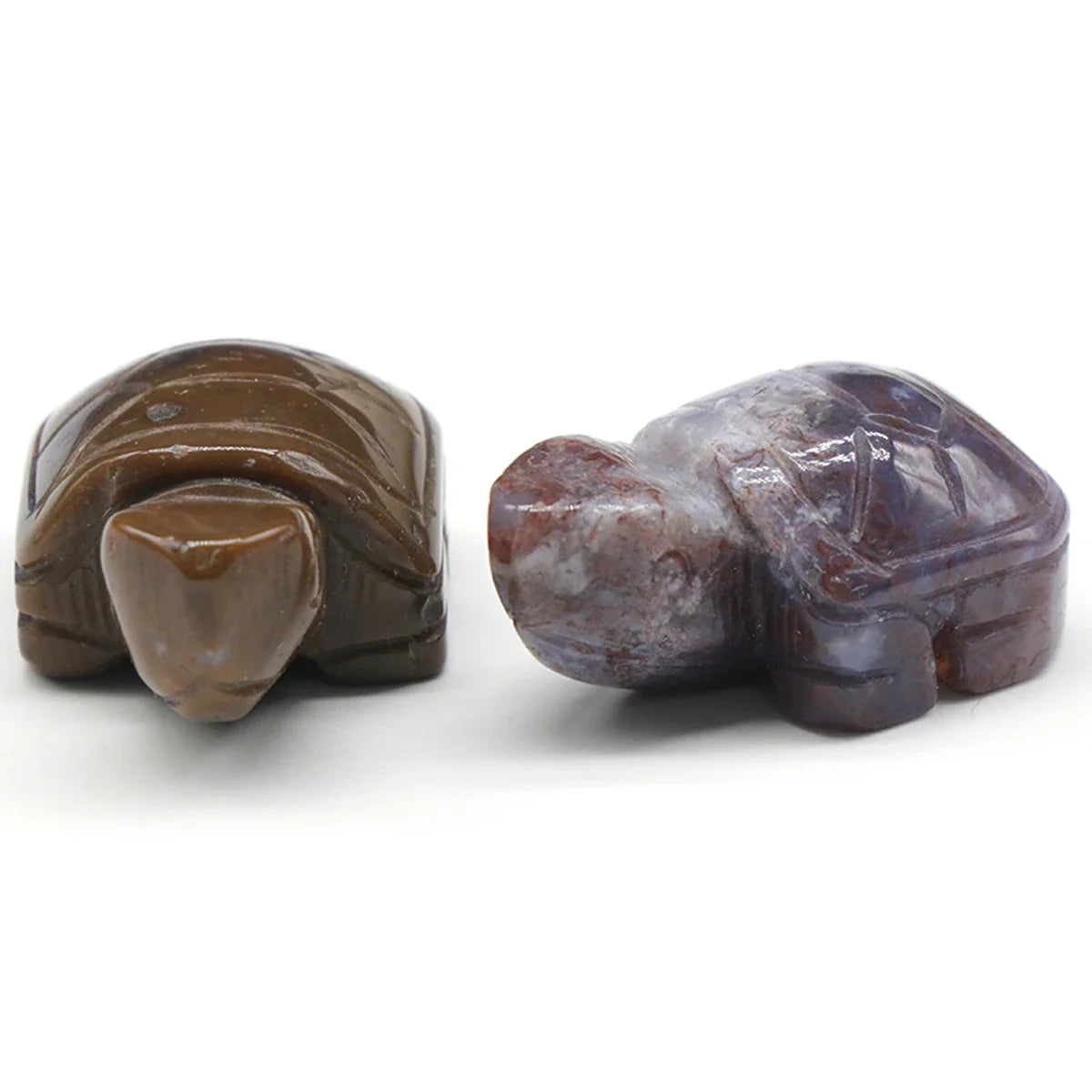 Mini Naturstein Schildkröte Figur – Handgefertigtes Kristalltier für Chakra-Heilung & Boho Wohnkultur