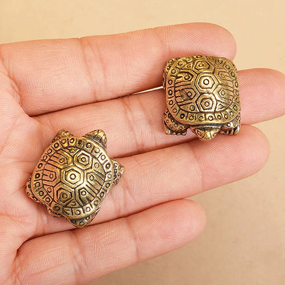 1Pc Antik Aussehende Solide Messing Schildkröte Ornament Tier Skulptur Home Office Schreibtisch Dekorative Wohnkultur Boho