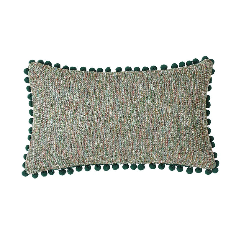 Boho Dekokissenbezug mit Quastenakzenten – 30 cm x 50 cm