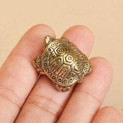1Pc Antik Aussehende Solide Messing Schildkröte Ornament Tier Skulptur Home Office Schreibtisch Dekorative Wohnkultur Boho