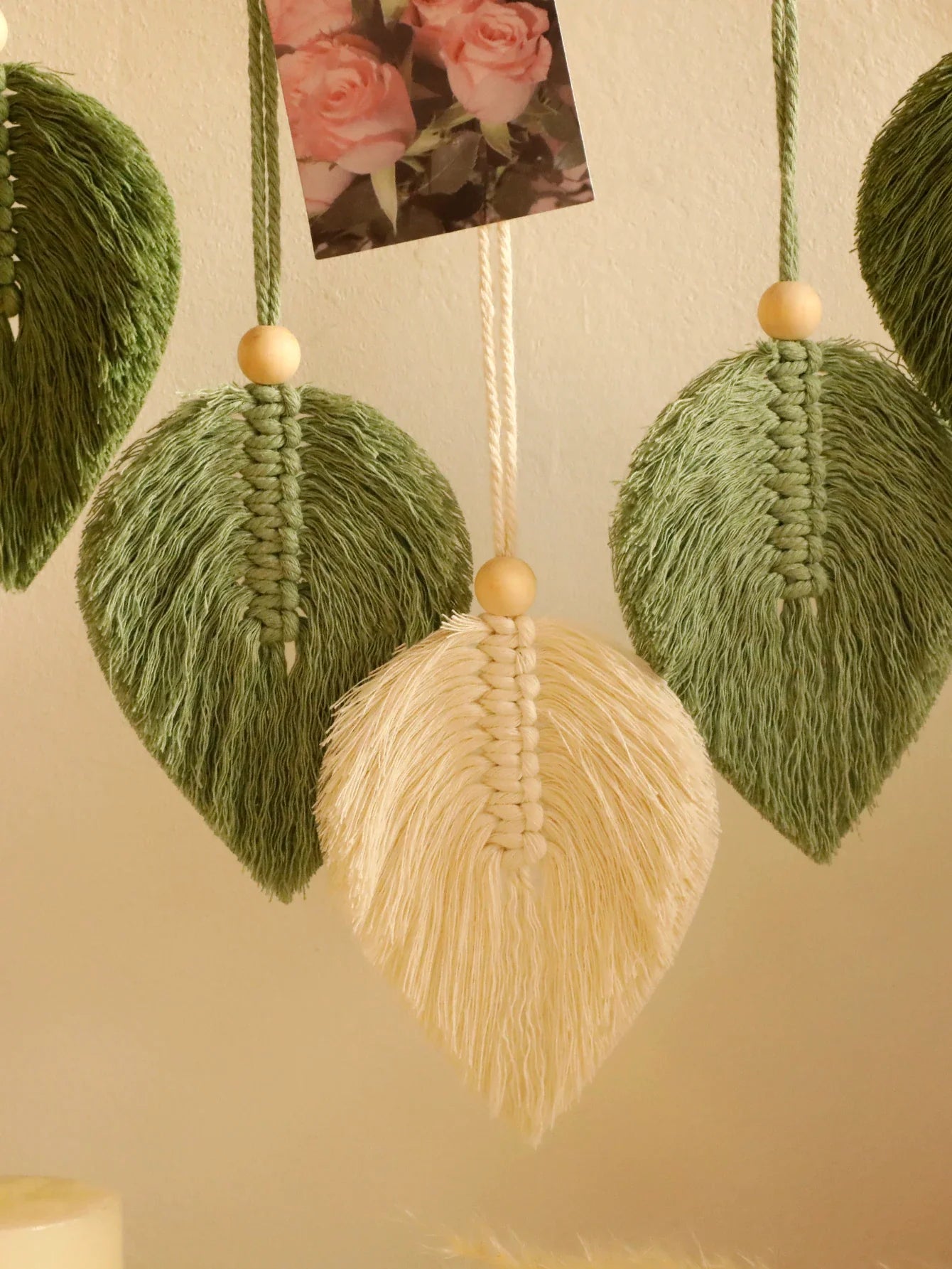 Boho Blatt Makramee Wandregal