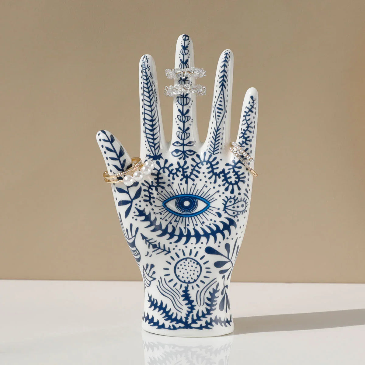 Keramischer böser Blick Hand Schmuckhalter