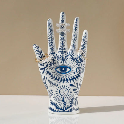Keramischer böser Blick Hand Schmuckhalter