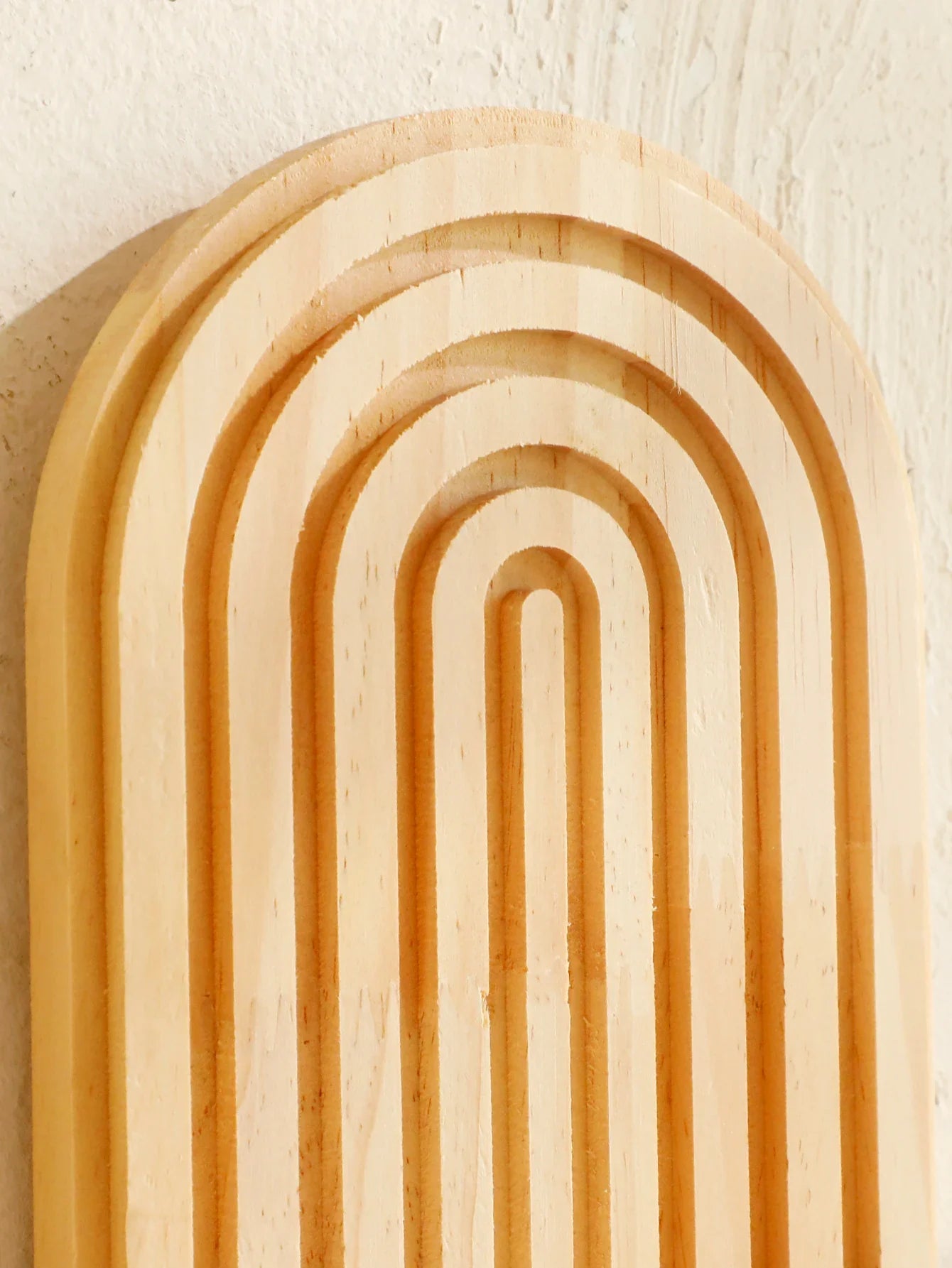 Boho Stil Holz Wandregal - Geometrische Wandmontierte Regale, Naturholz-Finish, Moderne Wohnkultur, Pflanzenhalter Kreis