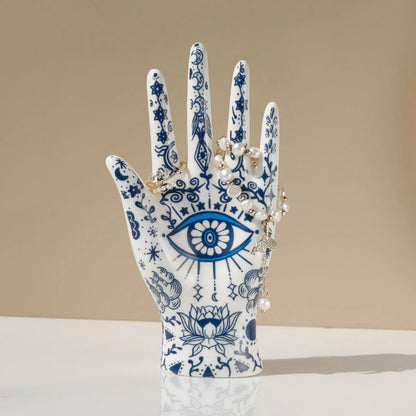 Keramischer böser Blick Hand Schmuckhalter