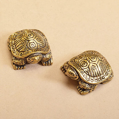 1Pc Antik Aussehende Solide Messing Schildkröte Ornament Tier Skulptur Home Office Schreibtisch Dekorative Wohnkultur Boho
