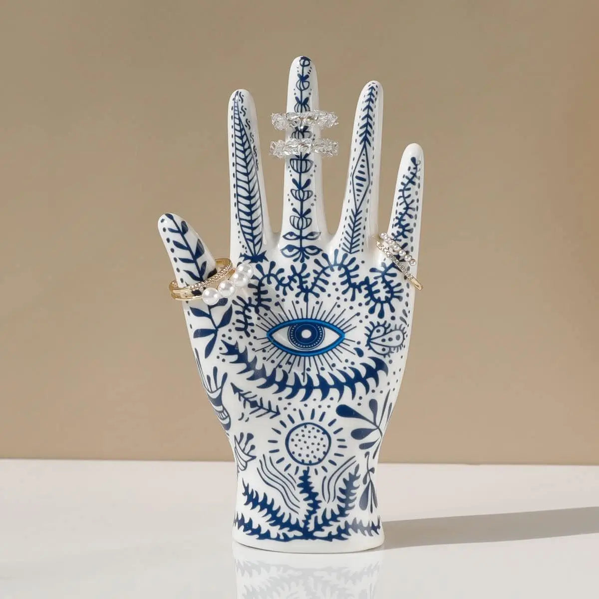 Keramischer böser Blick Hand Schmuckhalter